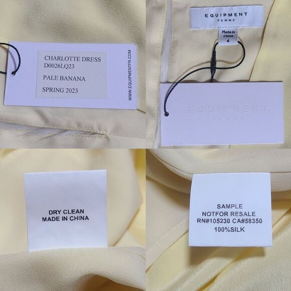 NWT|Equipment Femme Charlotte 100% Silk Midi Dress, 4 - Picture 11 of 11